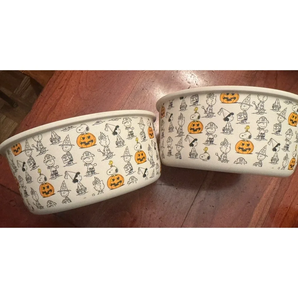 Peanuts Snoopy Halloween Bamboo‎ Fiber Bowls-Set of 2